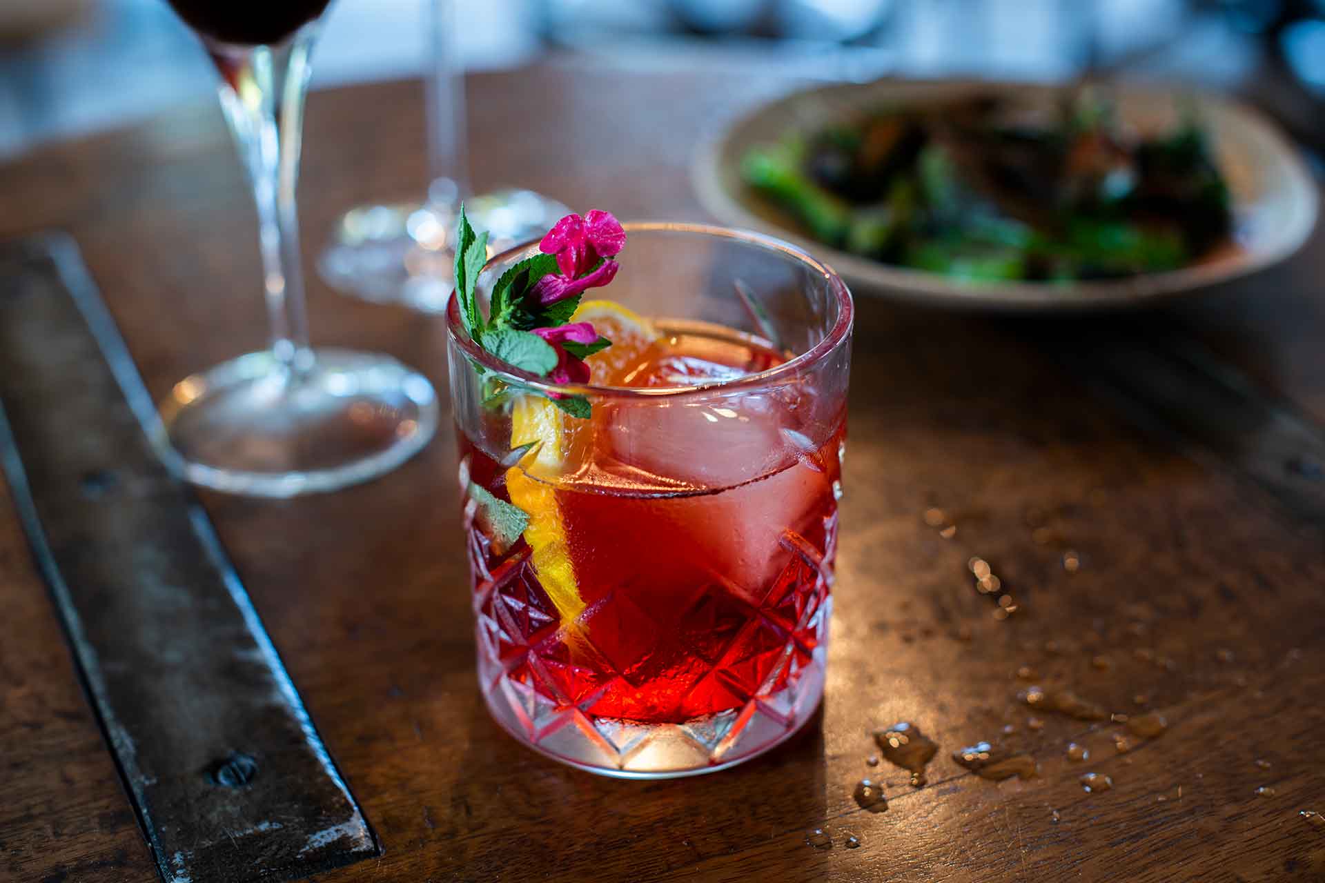 negroni cocktail, from the Gin Trading Co Bar, Bistro Sociale, Restaurant, Southern Highlands, Bowral